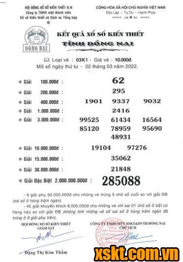 XSDN ngày 2/3/2022