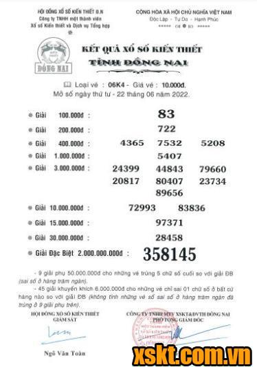 XSDN ngày 22/6/2022