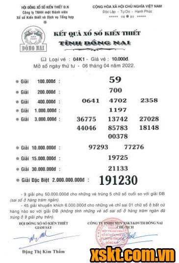 XSDN ngày 6/4/2022
