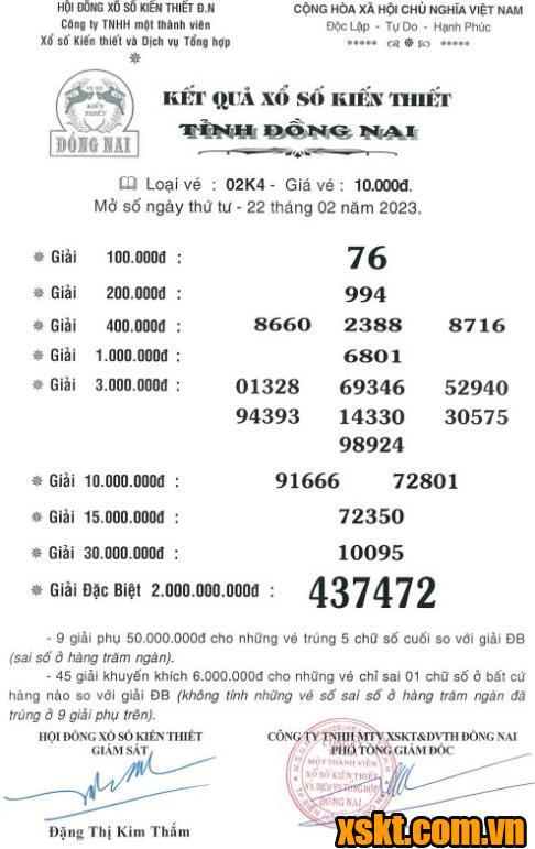 XSDN ngày 22/2/2023