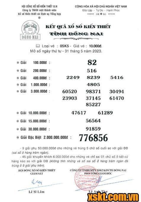 XSDN ngày 31/5/2023