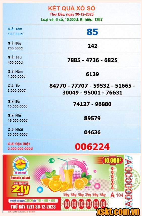 XSHCM ngày 30/12/2023