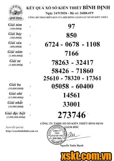 XSBDI ngày 24/9/2026