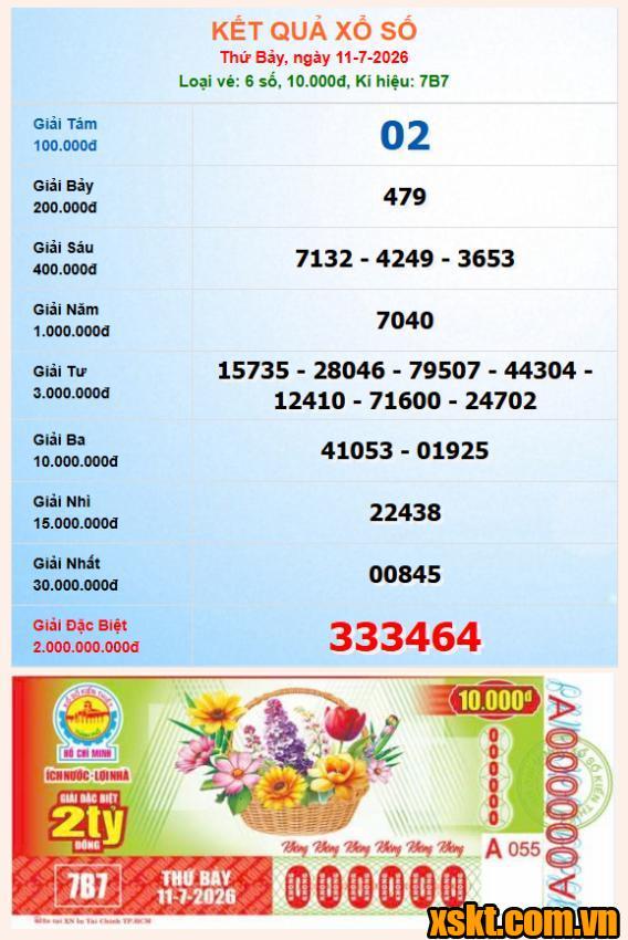 XSHCM ngày 11/7/2026