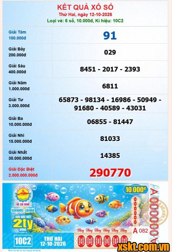 XSHCM ngày 12/10/2026