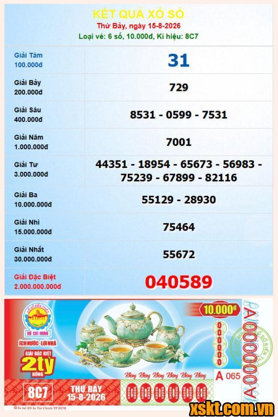XSHCM ngày 15/8/2026