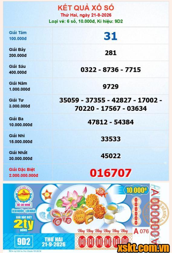 XSHCM ngày 21/9/2026