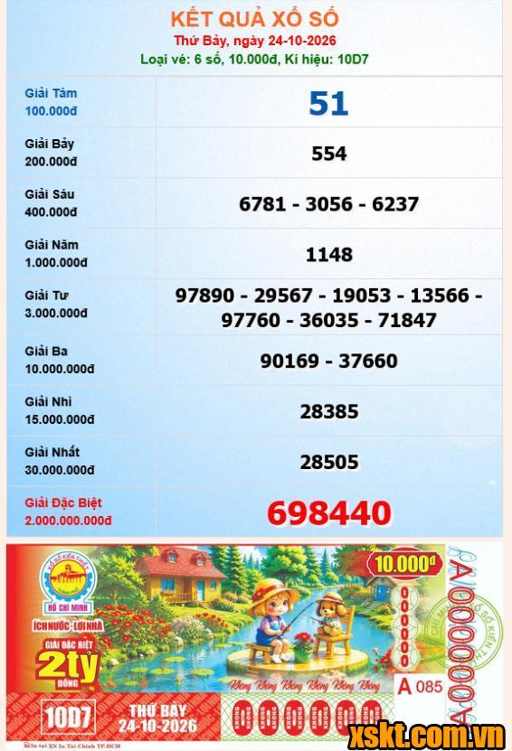 XSHCM ngày 24/10/2026