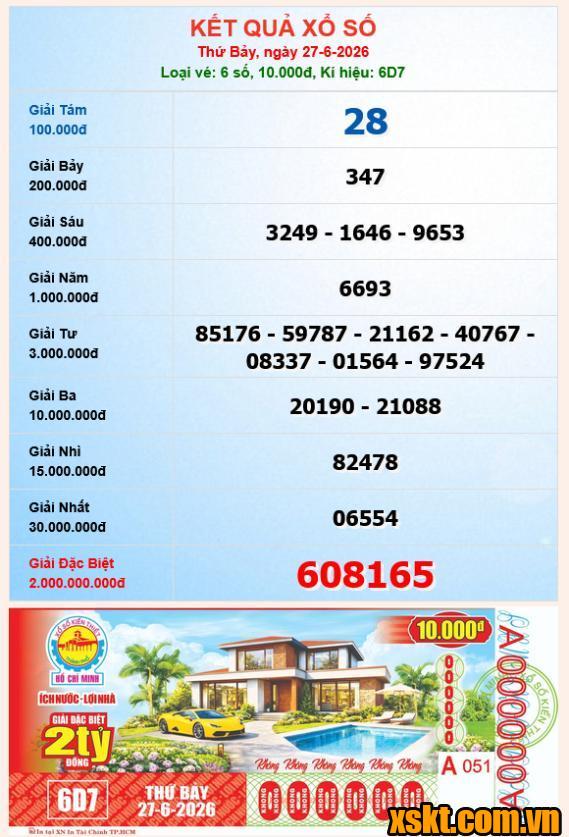 XSHCM ngày 27/6/2026
