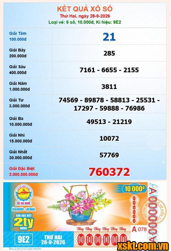 XSHCM ngày 28/9/2026