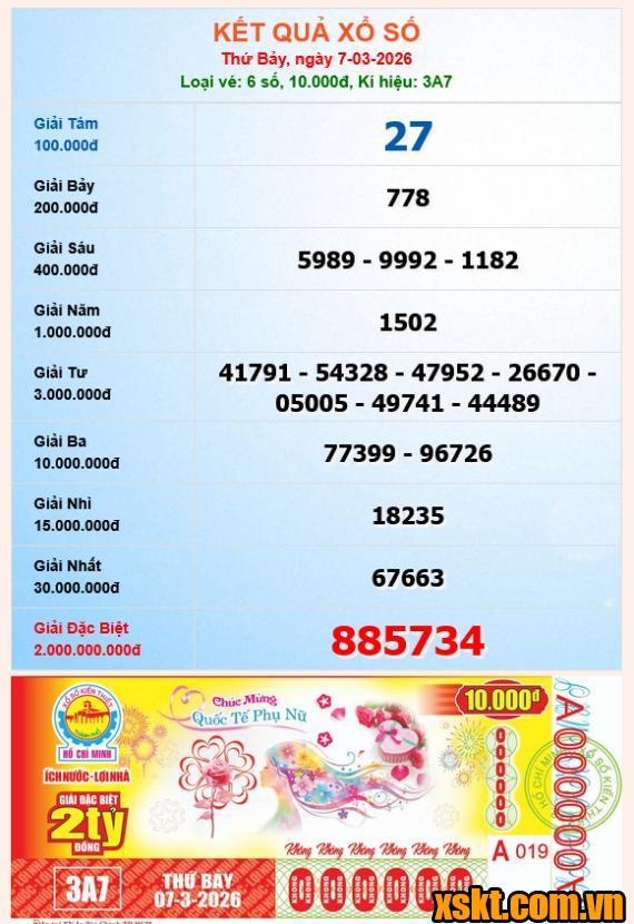 XSHCM ngày 7/3/2026